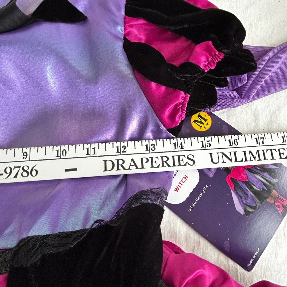 Disguise Girl's Witch Hoop Skirt Halloween Costume Cosplay NWT